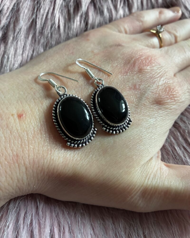 Eclipse Black Onyx Earrings