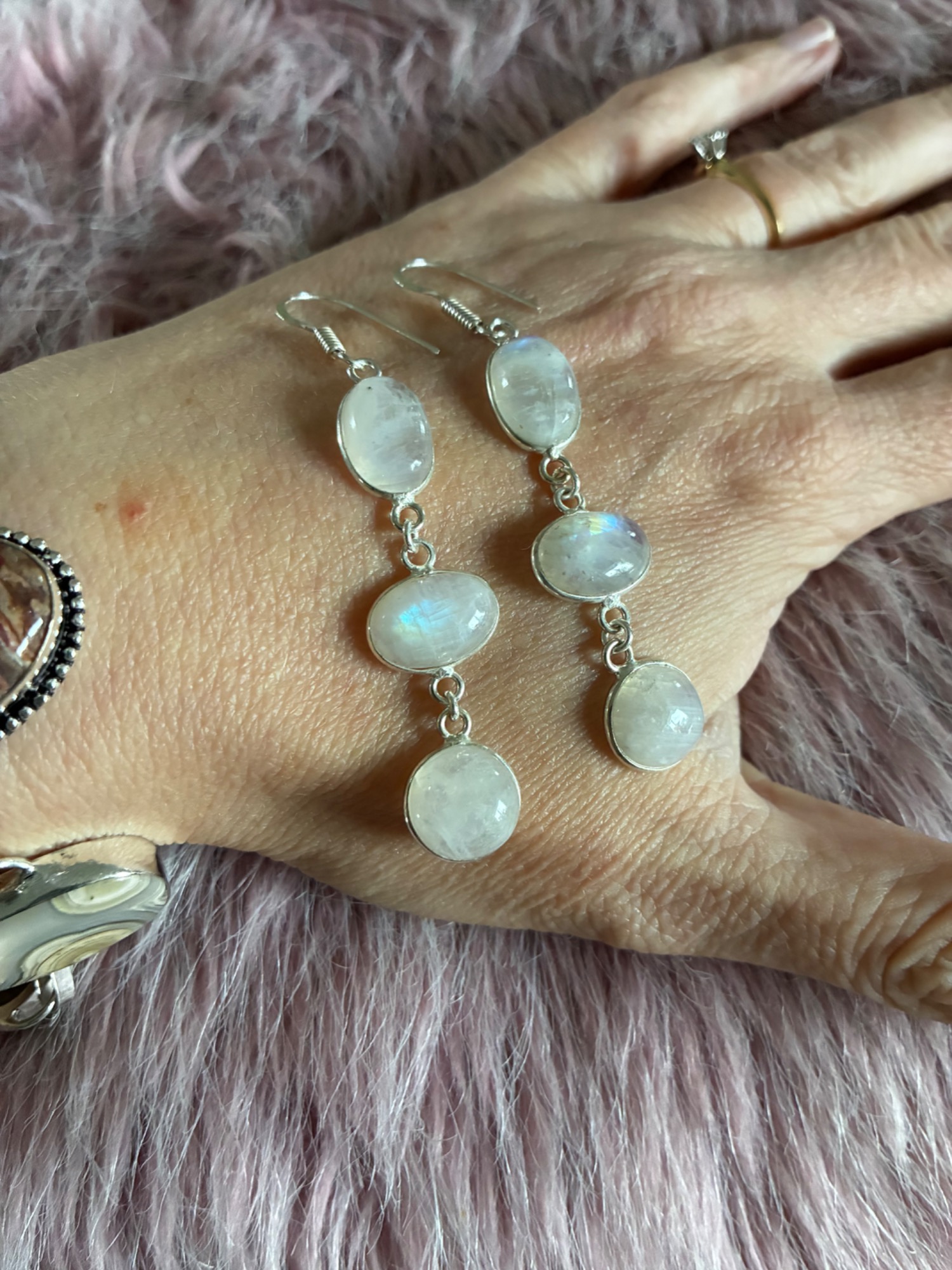 Cascading Moonlight Moonstone Earrings