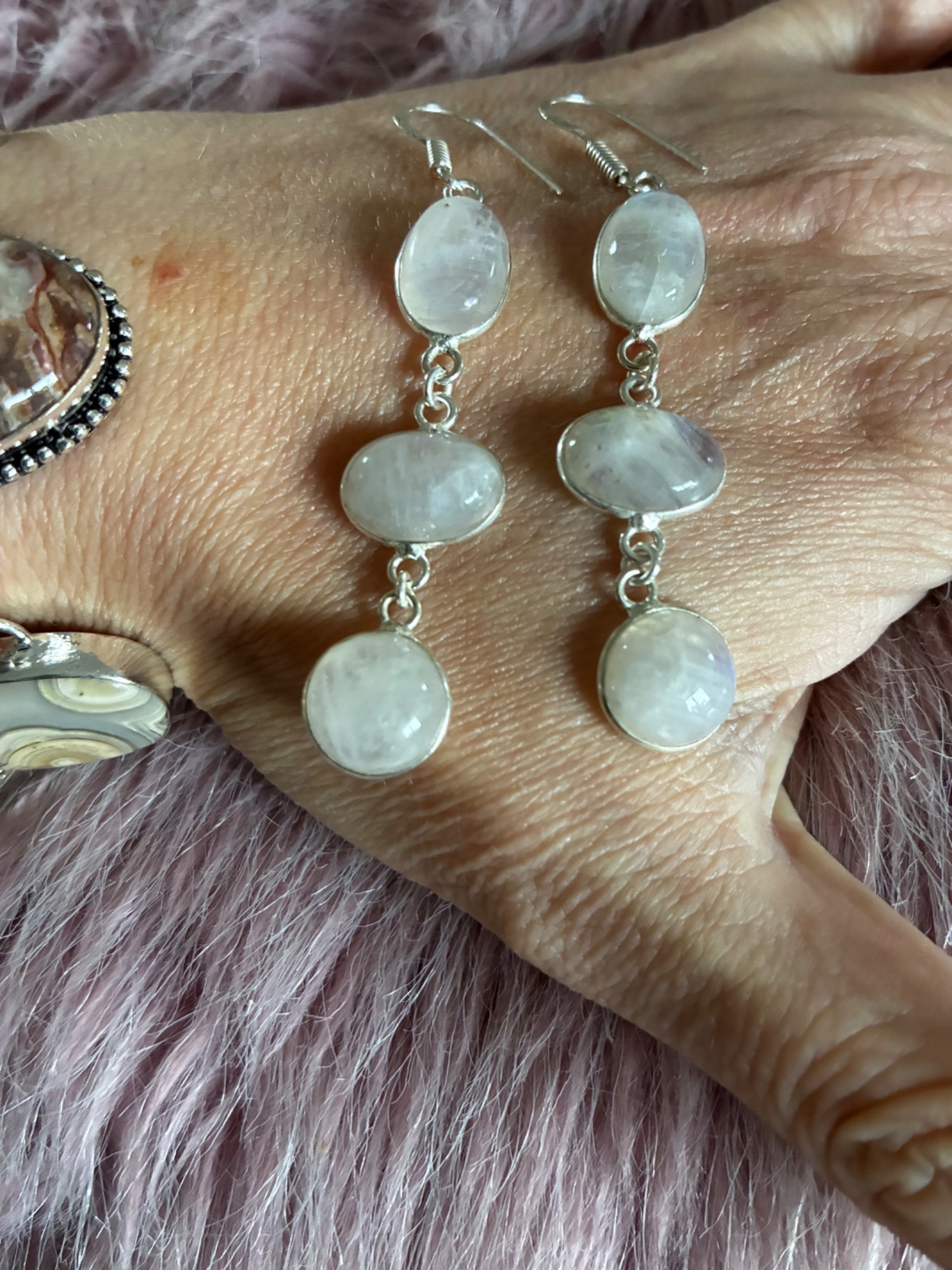 Cascading Moonlight Moonstone Earrings - Image 3