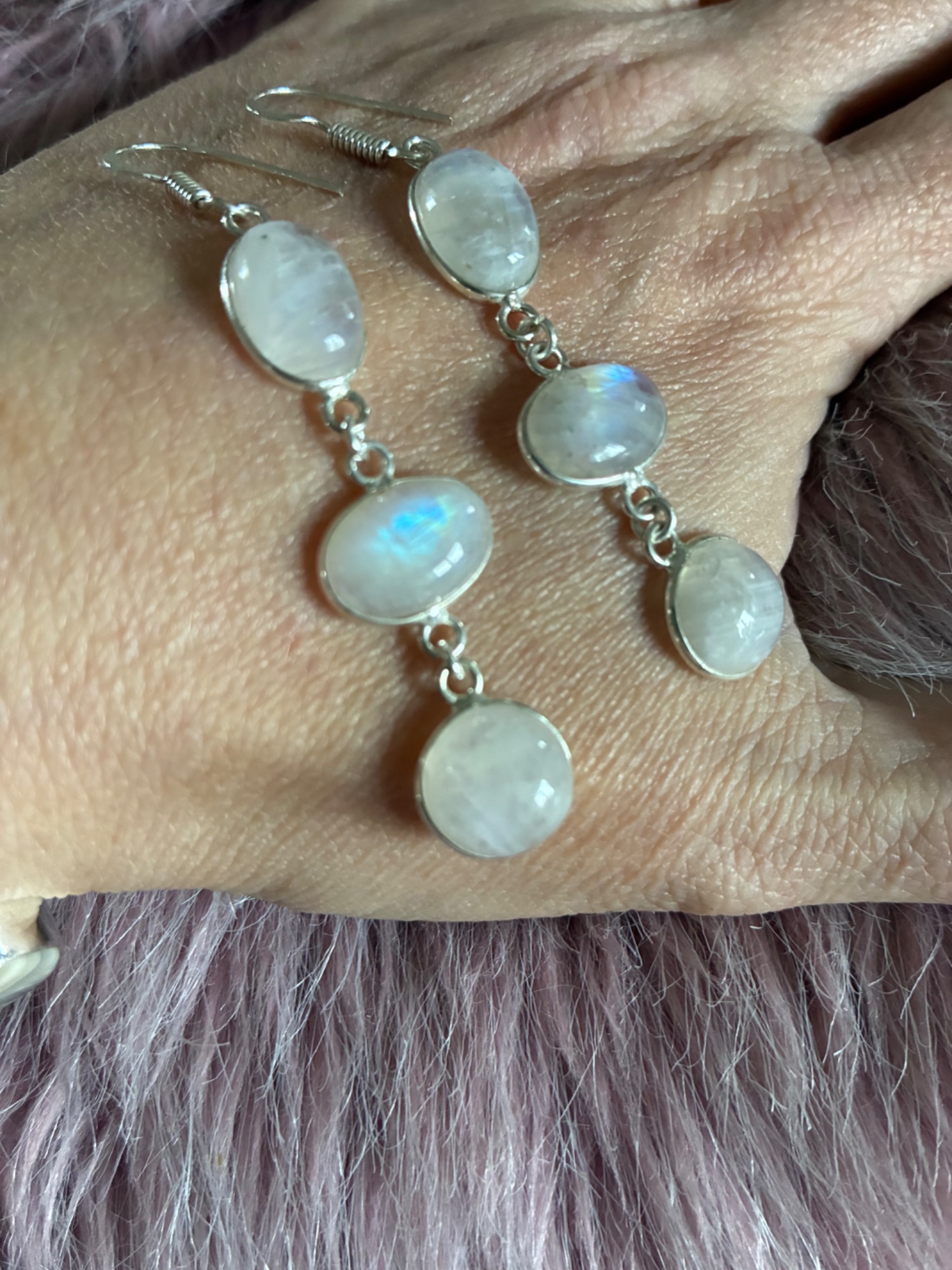 Cascading Moonlight Moonstone Earrings - Image 4