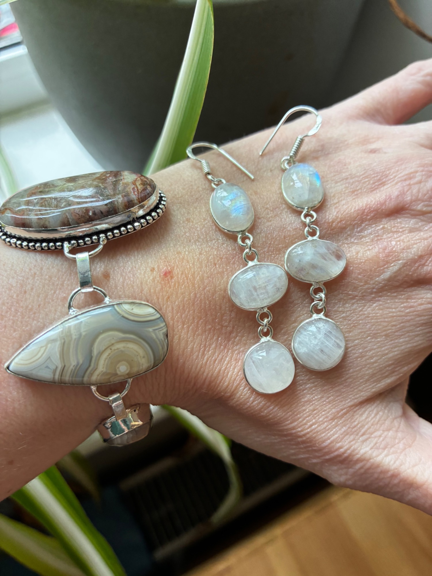 Cascading Moonlight Moonstone Earrings - Image 6