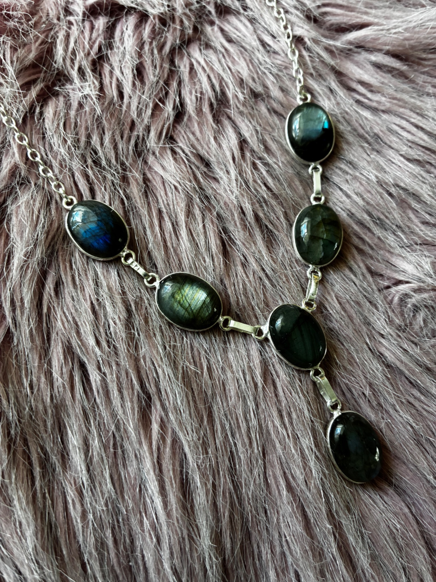 Labradorite Waterfall Necklace
