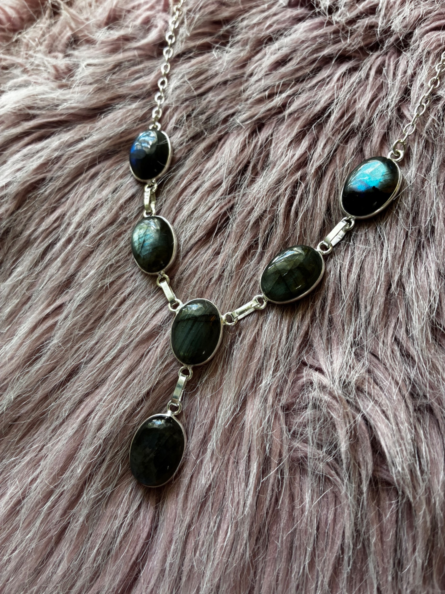 Labradorite Waterfall Necklace - Image 2