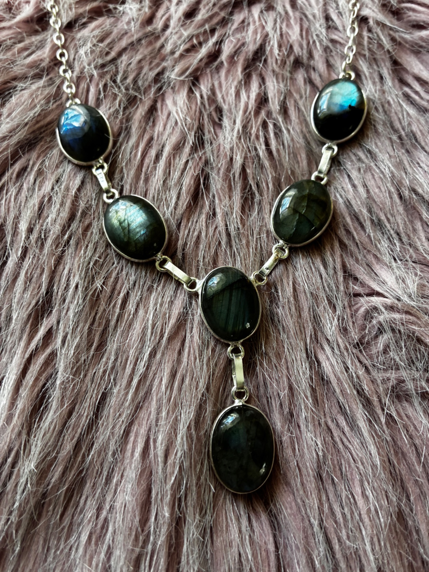 Labradorite Waterfall Necklace - Image 3