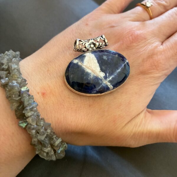 Blue Storm Sodalite Pendant