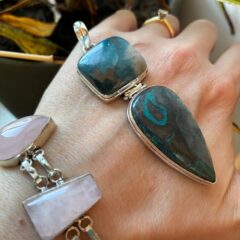 Azure Eclipse Chrysocolla Pendant