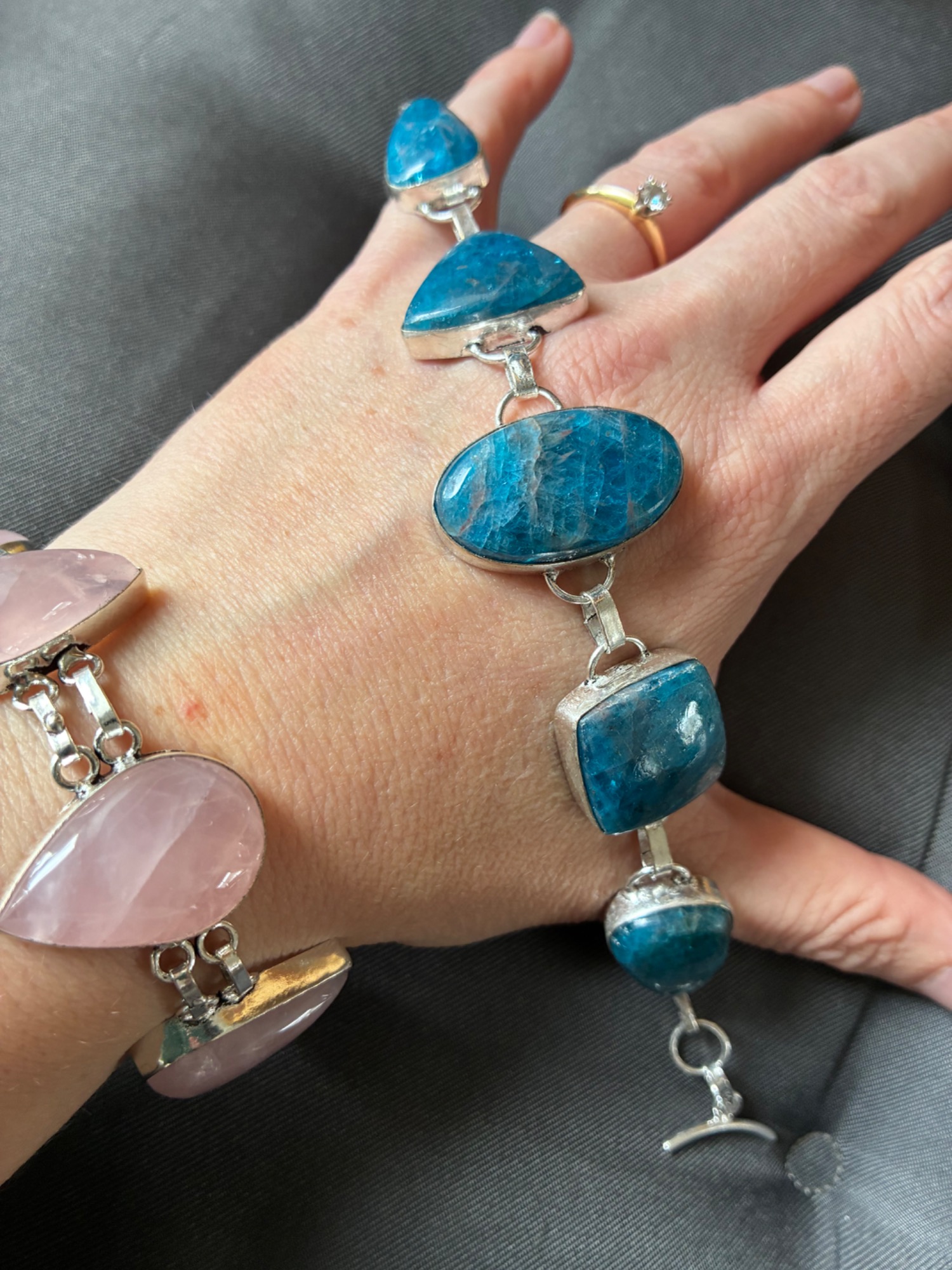 Ocean Elegance Blue Apatite Toggle