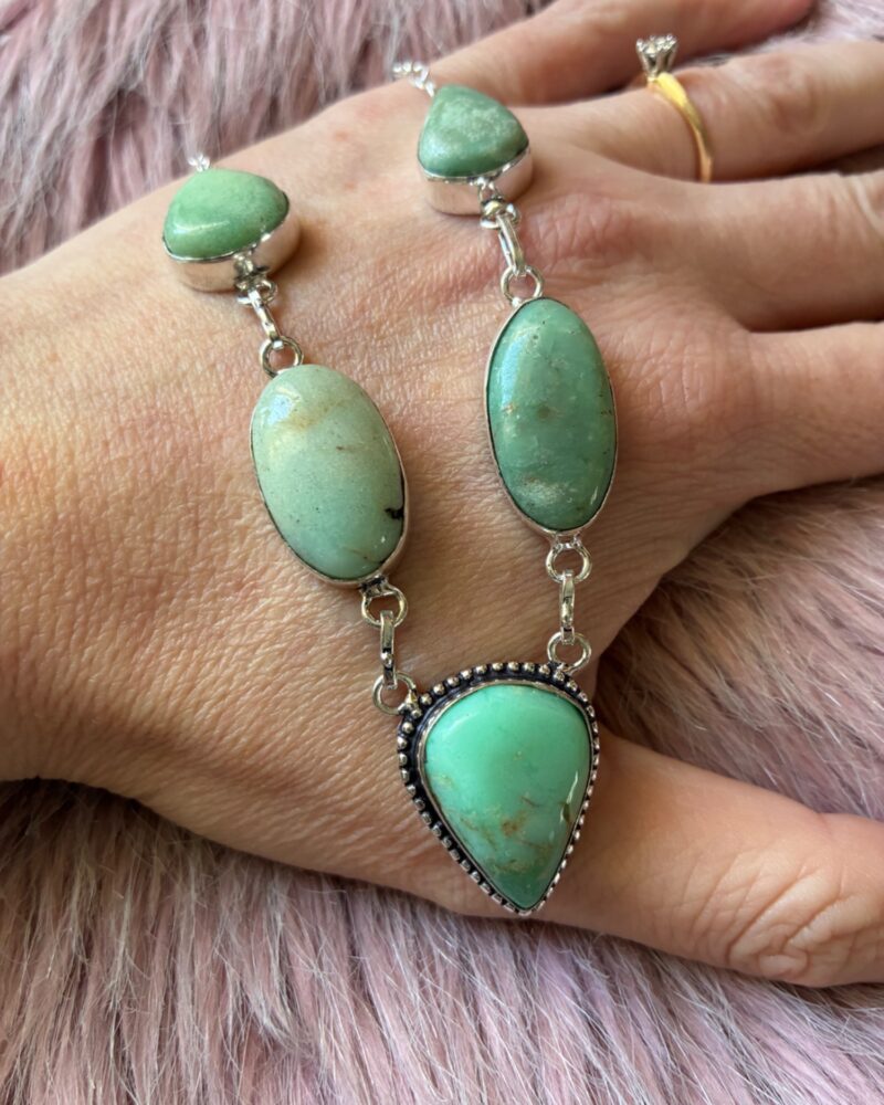 Mint To Be Green Chrysoprase Cascade Necklace