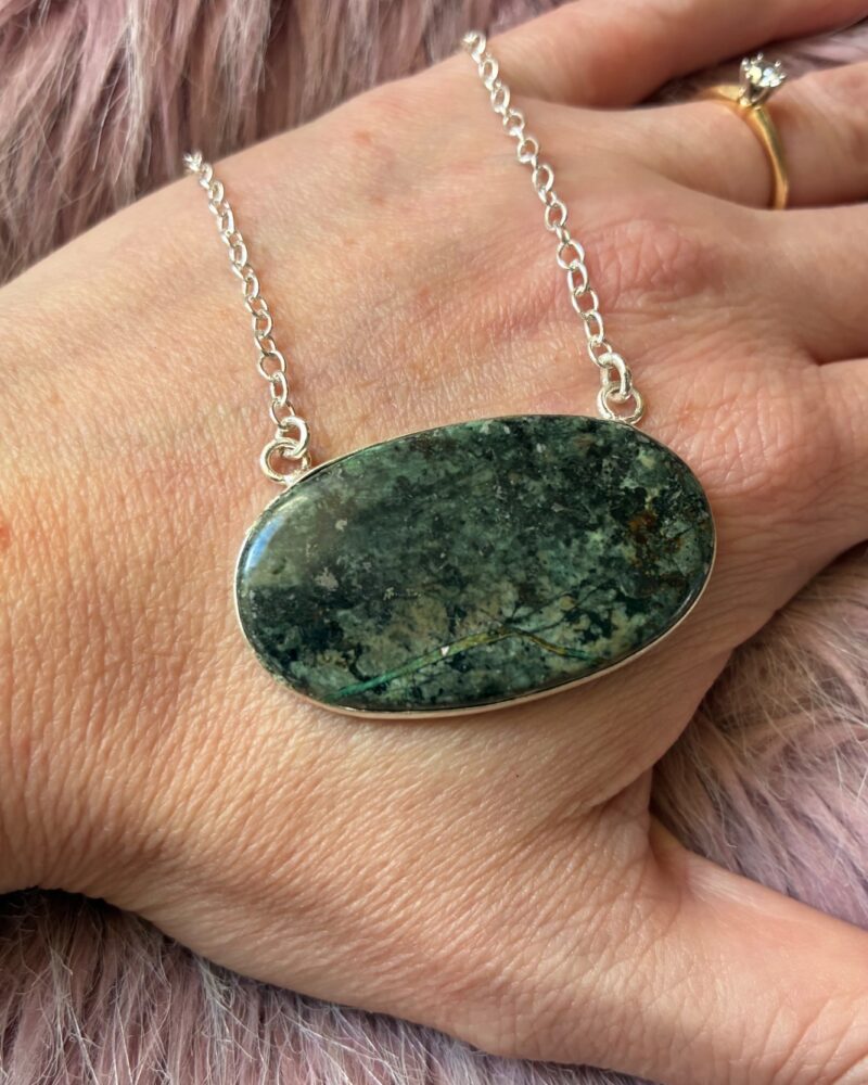 Safari Chic African Turquoise Pendant Necklace