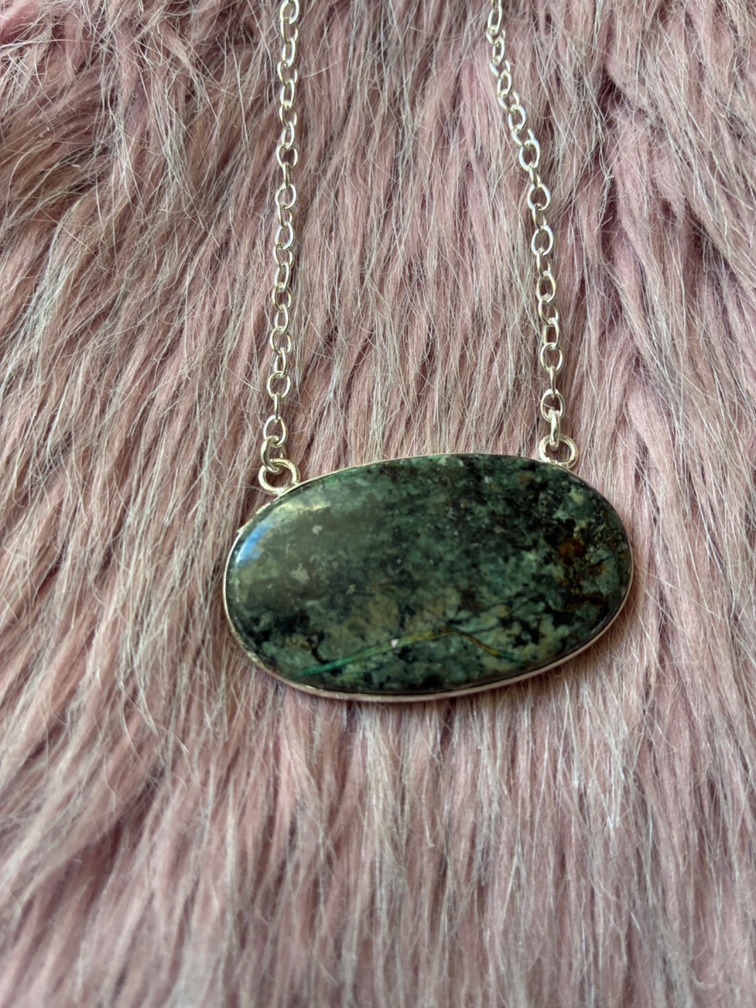 Safari Chic African Turquoise Pendant Necklace - Image 4