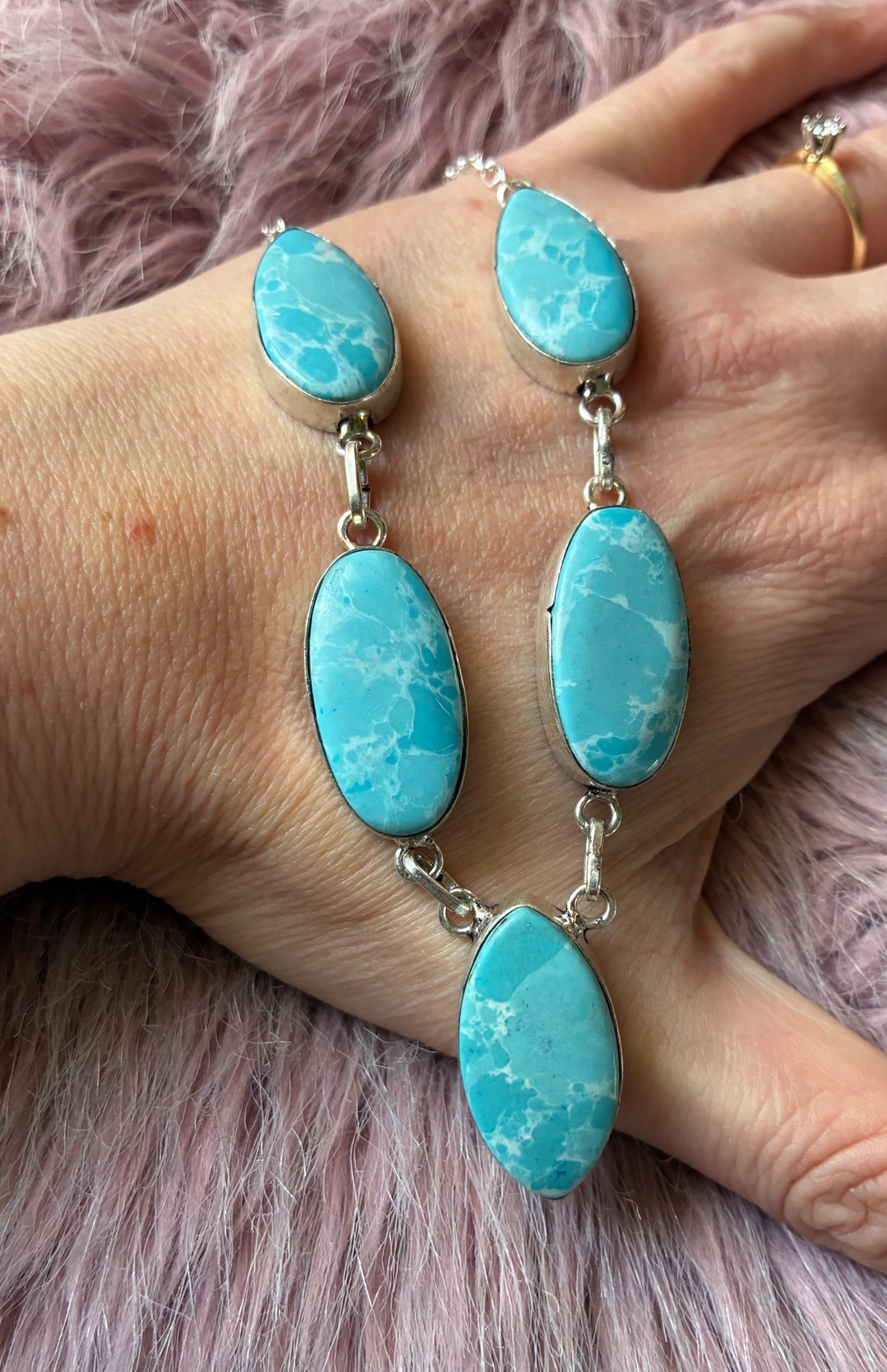 Marine Jasper Cascade Necklace - Image 2