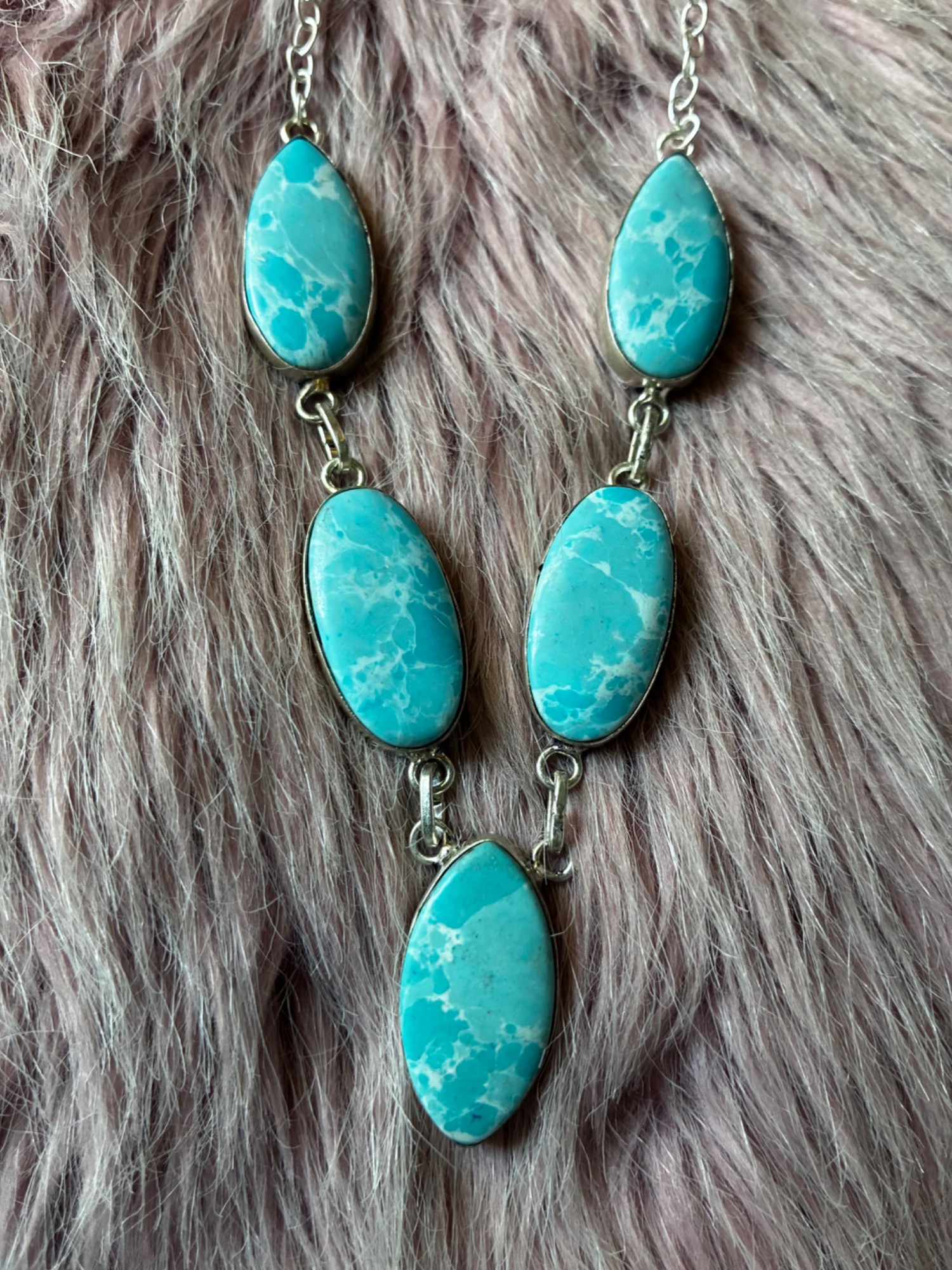 Marine Jasper Cascade Necklace - Image 4