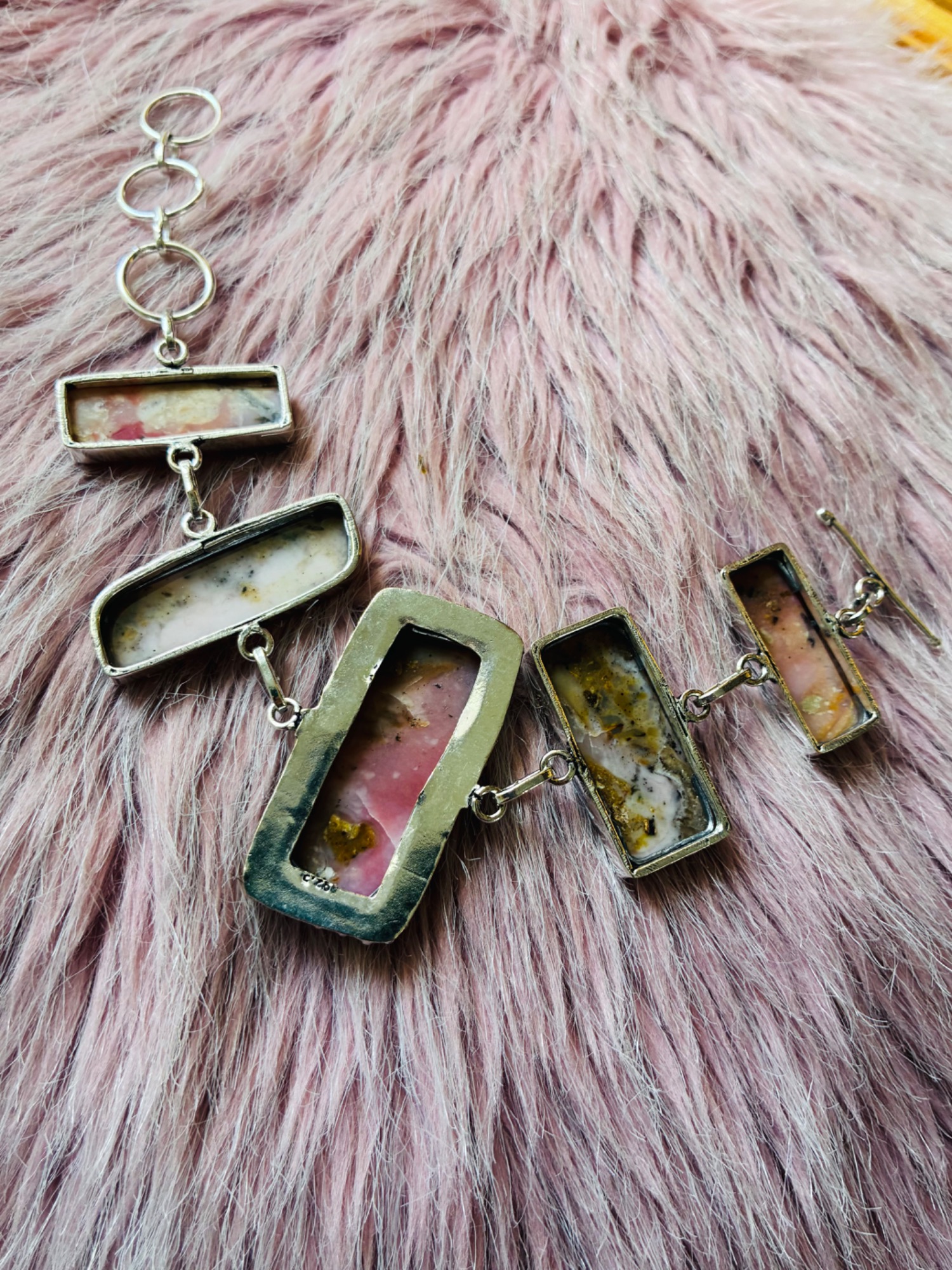 Kiss & Chaos Pink Rhodonite Toggle - Image 6
