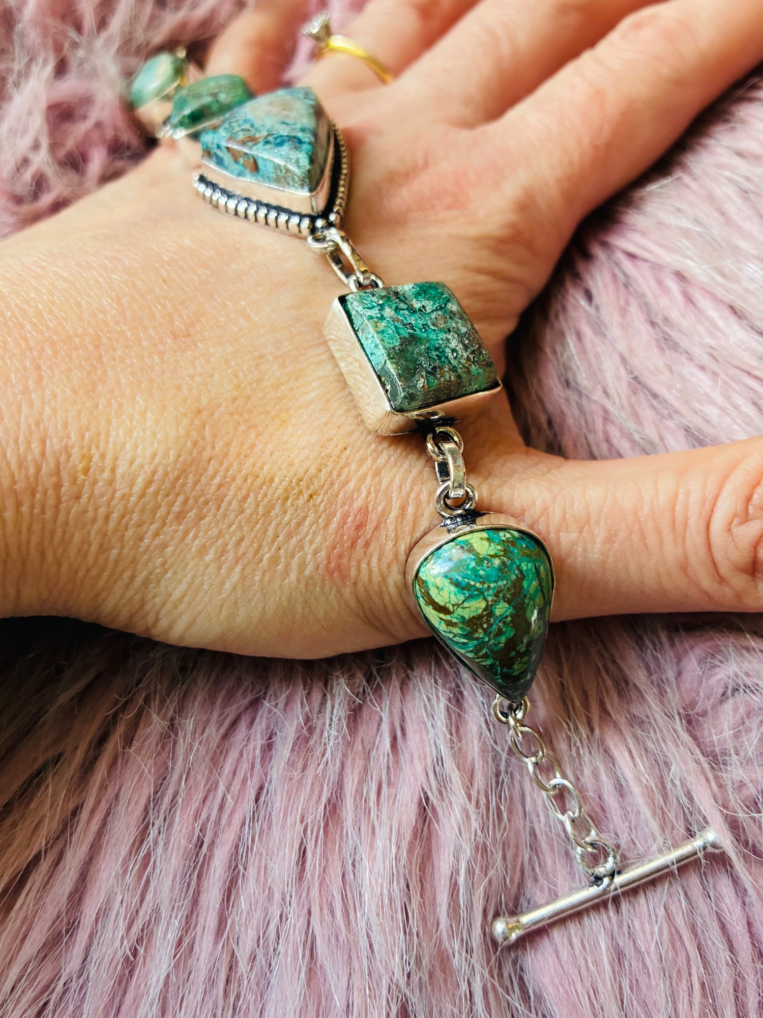 Earthchild Turquoise Chrysocolla Toggle - Image 3