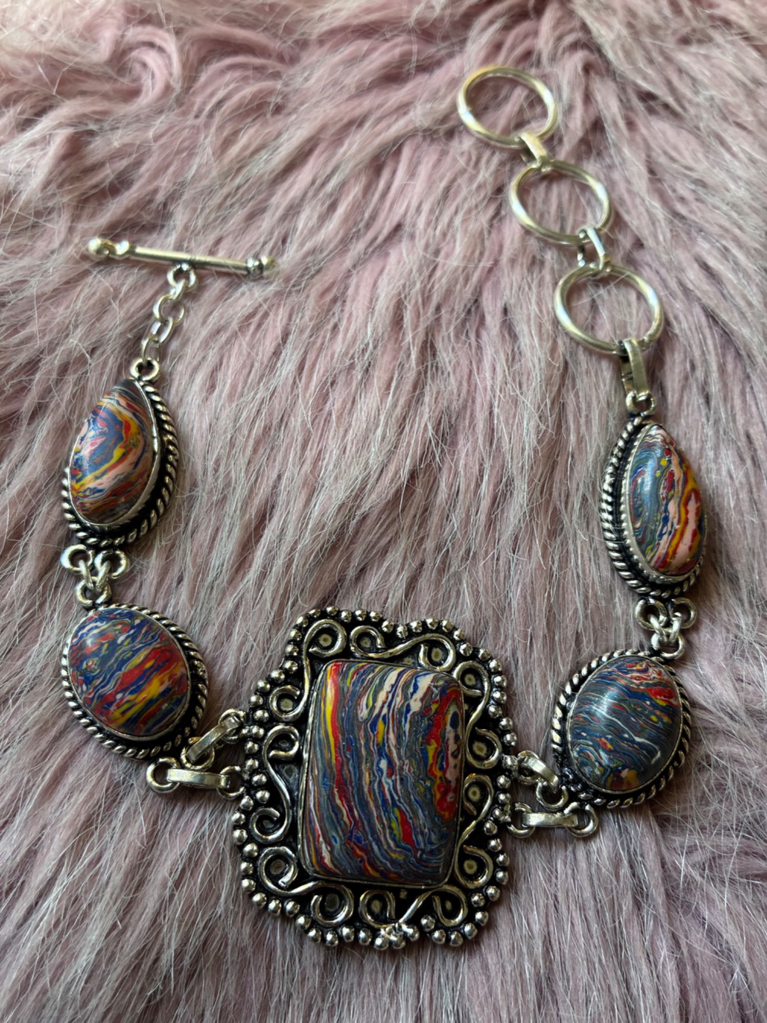 The Big Rainbow Chrysocolla Toggle - Image 5