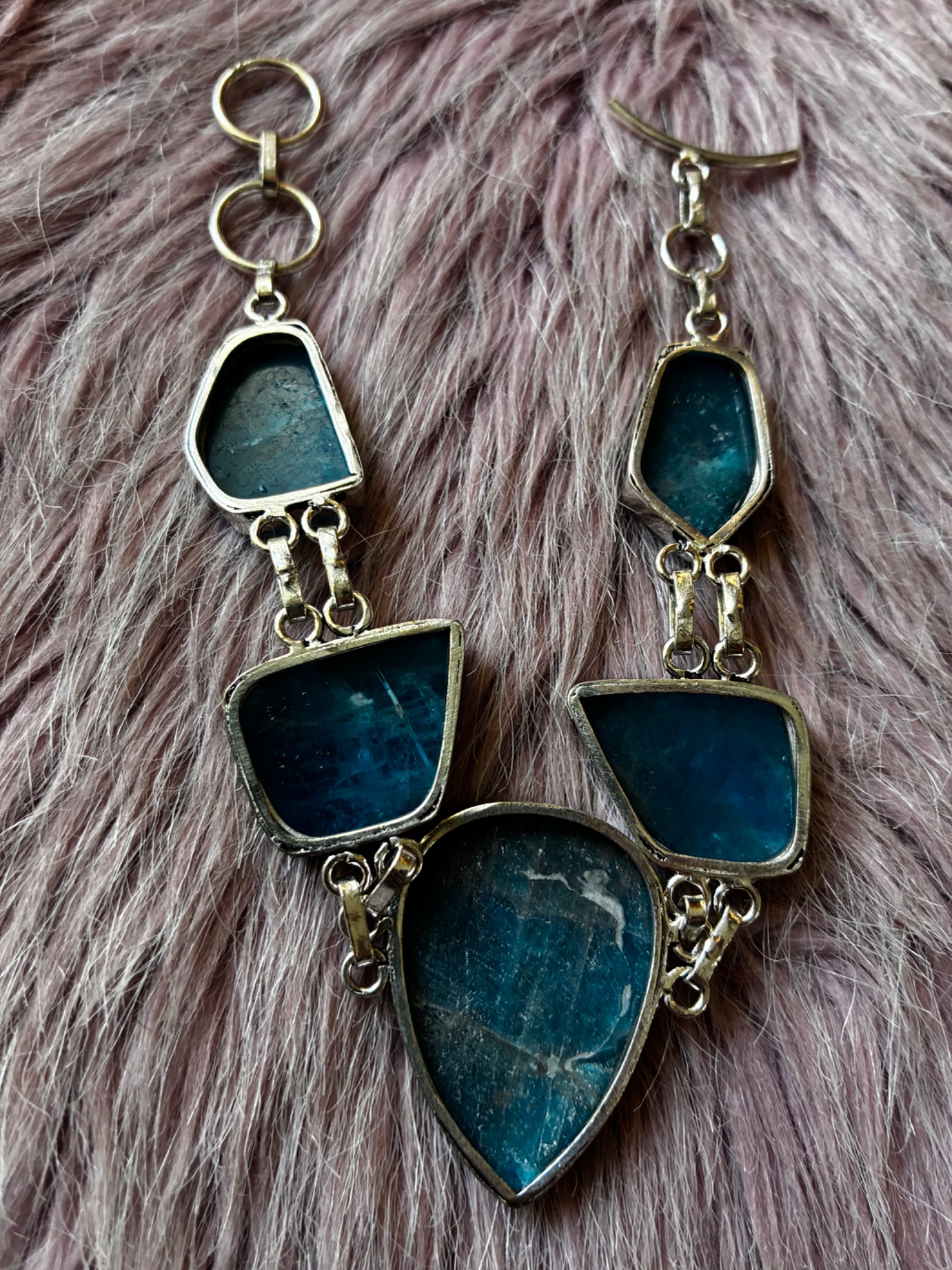 Large Stone Blue Apatite Toggle - Image 6