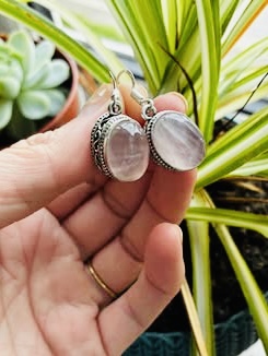 Roselight Drops Rose Quartz Drop Earrings