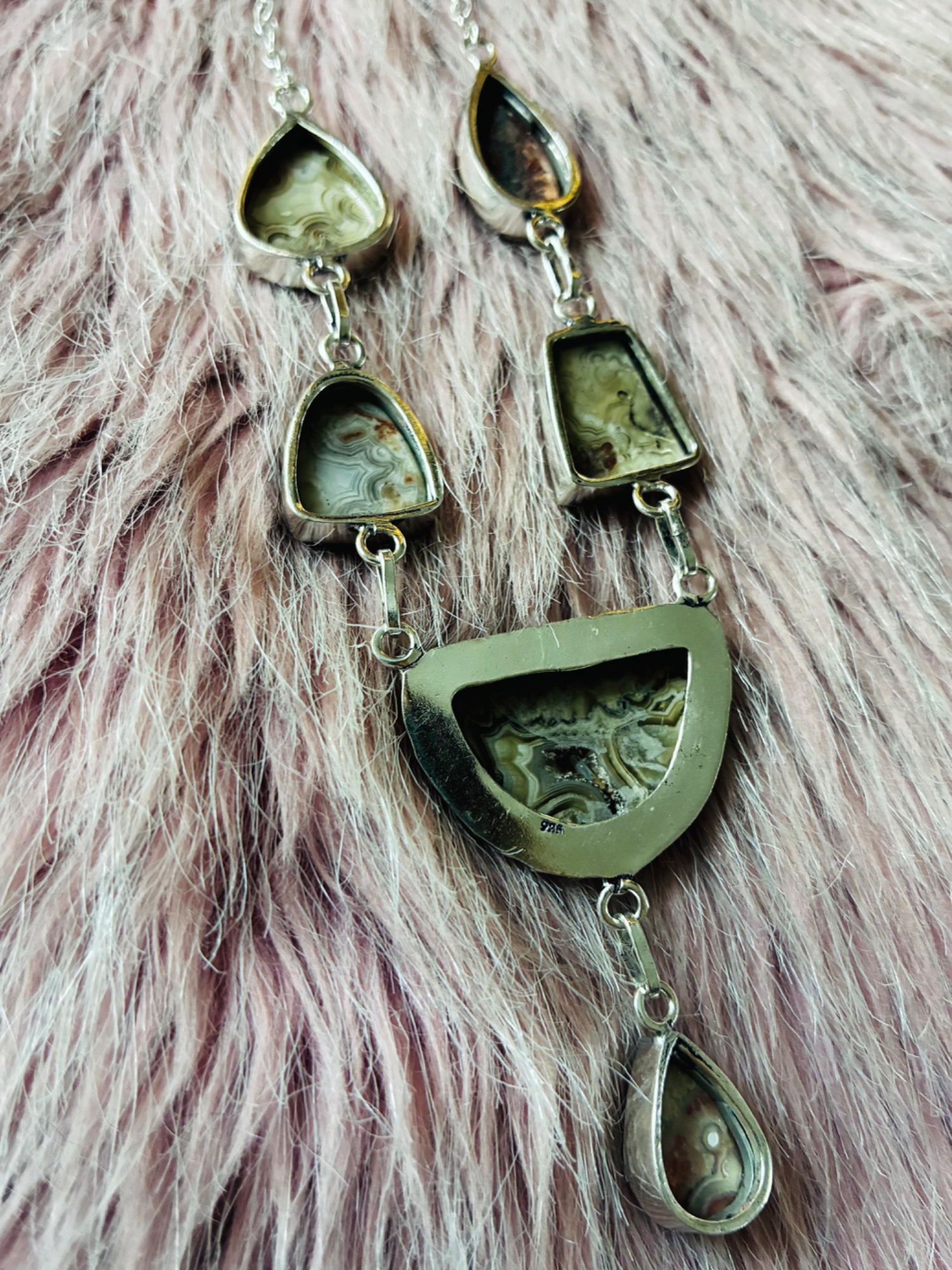 Whispering Canyon Mexican Laguna Lace Cascade Necklace - Image 5